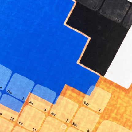 Wandkalender // Mexiko orange blau