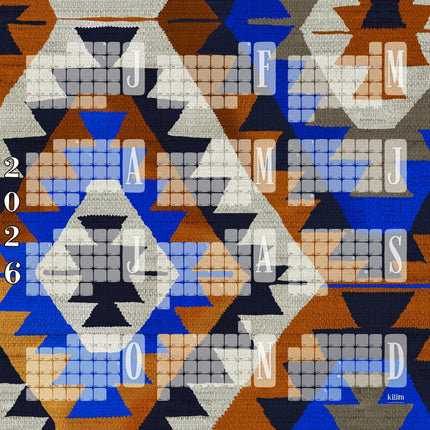 Wandkalender Kilim Diamond braun