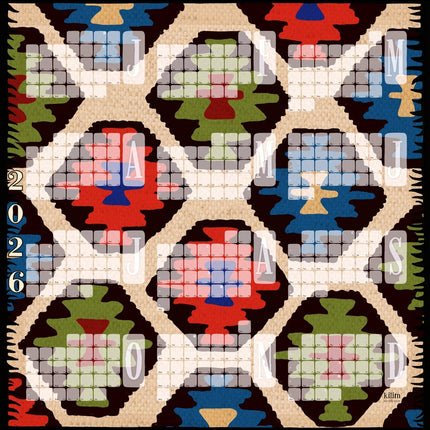 Wandkalender // Kilim Leo creme