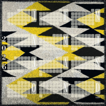 Wandkalender // Kilim Tiger gelb