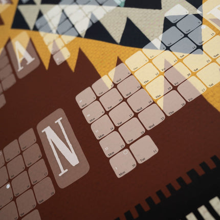 Wandkalender // Special Edition: Kilim Peacock braun