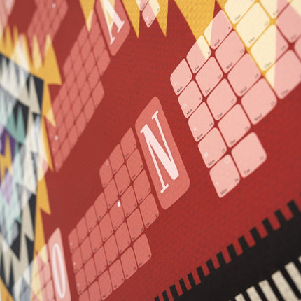 Wandkalender // Special Edition: Kilim Peacock rostbraun