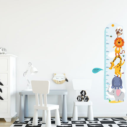 SEO. Wandsticker Messlatte Tiere + Etiketten - Linkreich
