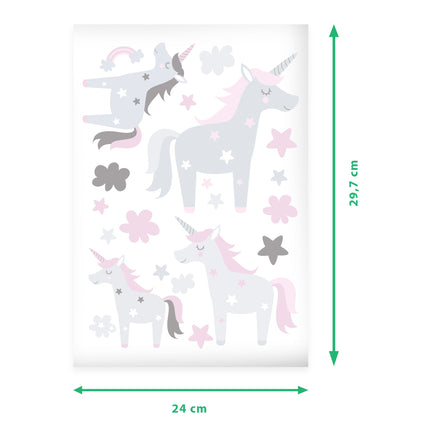 SEO. Wandsticker Set Einhorn & Sterne - Linkreich