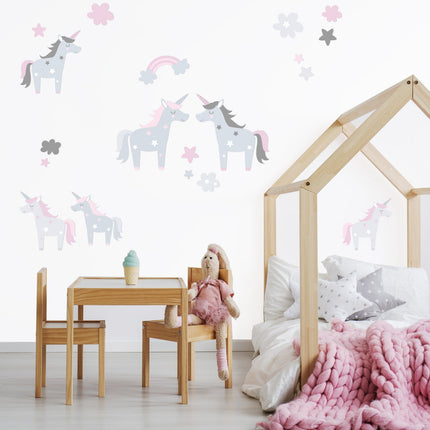 SEO. Wandsticker Set Einhorn & Sterne - Linkreich