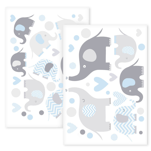 SEO. Wandsticker Set Elefanten, Herzen & Kreise - Linkreich