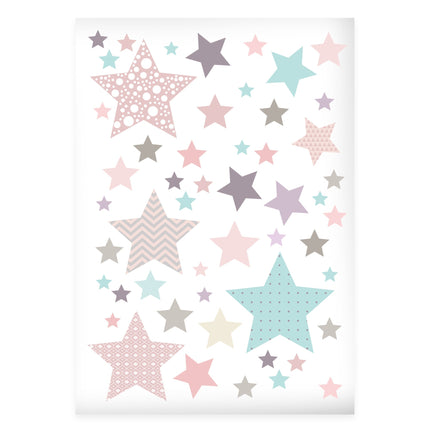 SEO. Wandsticker Set Pastell Sterne 2.0 - Linkreich