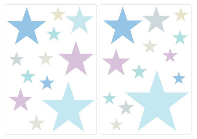 SEO. Wandsticker Set Pastell Sterne - Linkreich