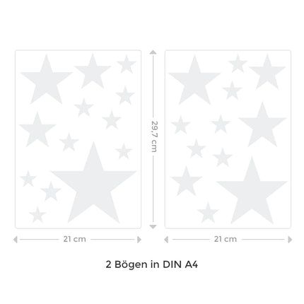 SEO. Wandsticker Set Pastell Sterne - Linkreich