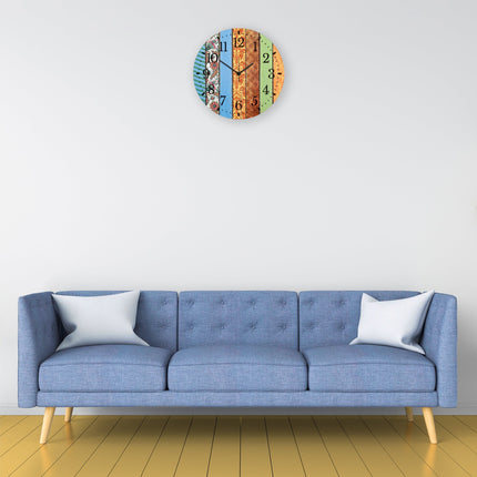 SEO. Wanduhr aus Holz Mandala - Mit UV Druck - Linkreich