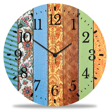 SEO. Wanduhr aus Holz Mandala - Mit UV Druck - Linkreich