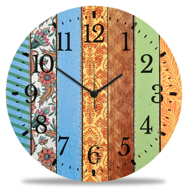 SEO. Wanduhr aus Holz Mandala - Mit UV Druck - Linkreich