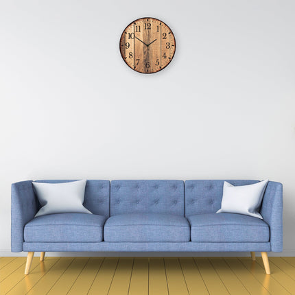 SEO. Wanduhr aus Holz Nature Love - mit UV Druck - Linkreich