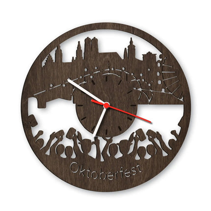 SEO. Wanduhr aus Holz Oktoberfest 2017 - Birke Linkreich
