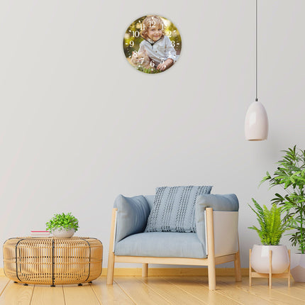 SEO. Wanduhr aus Holz Personalisiert - mit UV Druck - Linkreich