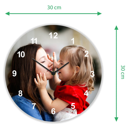 SEO. Wanduhr aus Holz Personalisiert - mit UV Druck - Linkreich