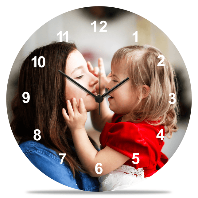 SEO. Wanduhr aus Holz Personalisiert - mit UV Druck - Linkreich