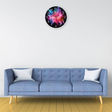 SEO. Wanduhr aus Holz Splash Love 2.0 - mit UV Druck - Linkreich