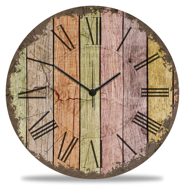 SEO. Wanduhr aus Holz Wood Cocktail - mit UV Druck - Linkreich