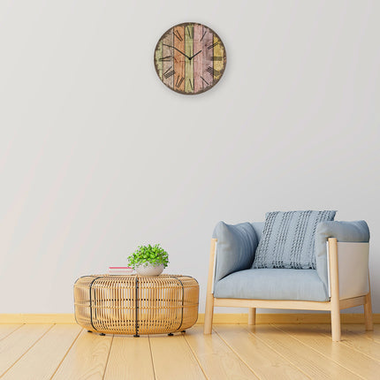 SEO. Wanduhr aus Holz Wood Cocktail - mit UV Druck - Linkreich