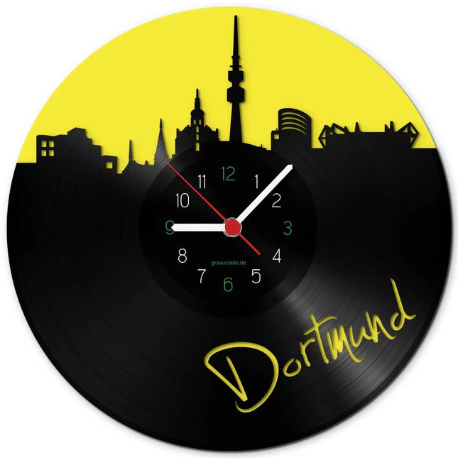 SEO. Wanduhr aus Vinyl Dortmund Fan Uhr Colored - Linkreich
