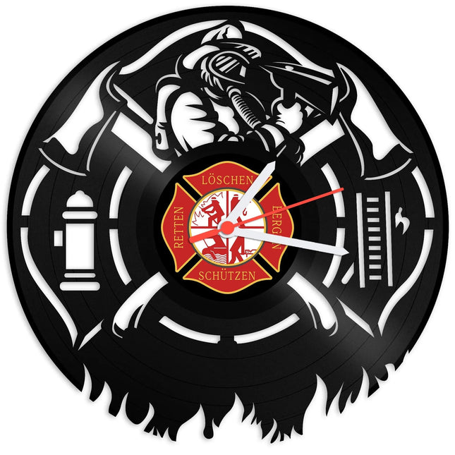 SEO. Wanduhr aus Vinyl Feuerwehr - Linkreich