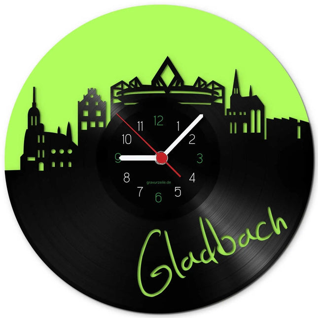 SEO. Wanduhr aus Vinyl Gladbach Fan Uhr Colored - Linkreich
