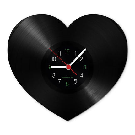 SEO. Wanduhr aus Vinyl Heartbeart - Linkreich