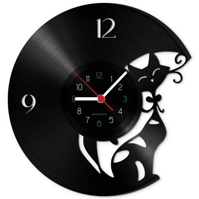 SEO. Wanduhr aus Vinyl Katze - Linkreich
