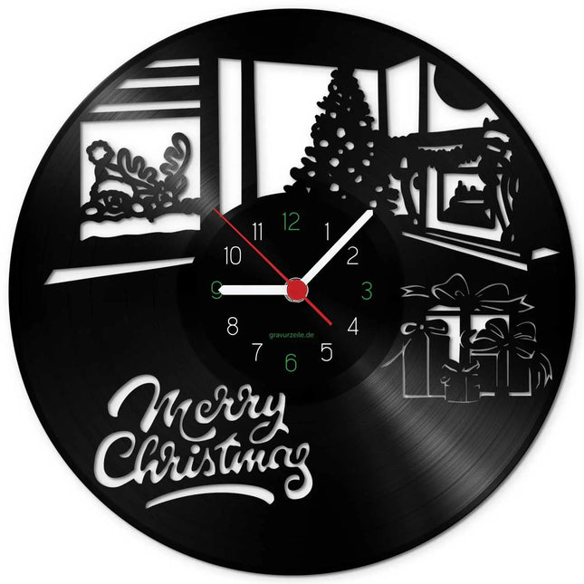 SEO. Wanduhr aus Vinyl Merry Christmas - Linkreich