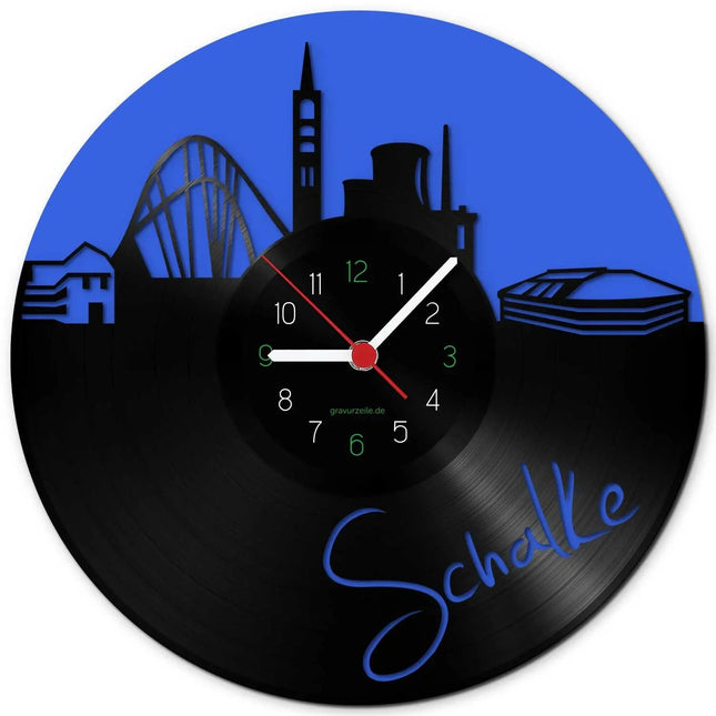 SEO. Wanduhr aus Vinyl Schalke Fan Uhr Colored - Linkreich