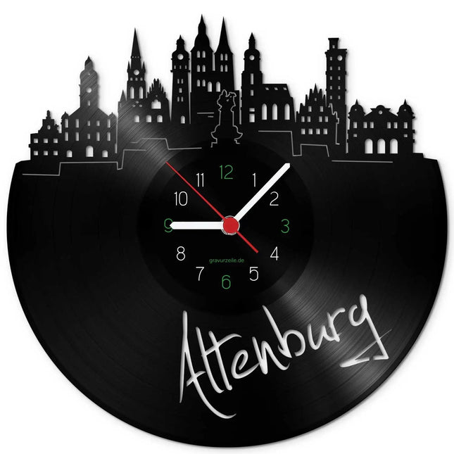 SEO. Wanduhr aus Vinyl Skyline Altenburg - Linkreich