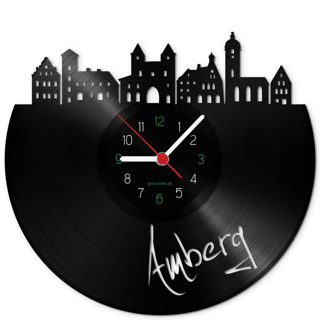SEO. Wanduhr aus Vinyl Skyline Amberg - Linkreich