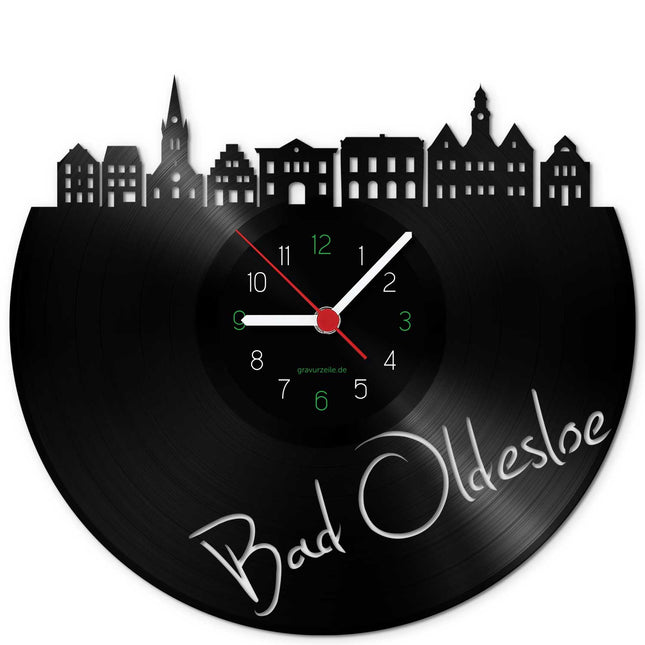 SEO. Wanduhr aus Vinyl Skyline Bad Oldesloe - Linkreich