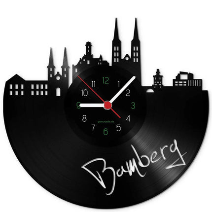 SEO. Wanduhr aus Vinyl Skyline Bamberg - Linkreich