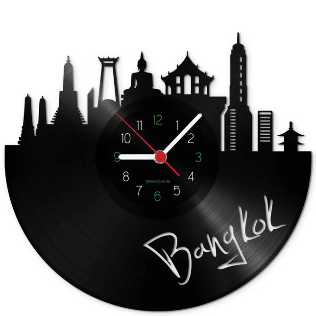 SEO. Wanduhr aus Vinyl Skyline Bangkok - Linkreich