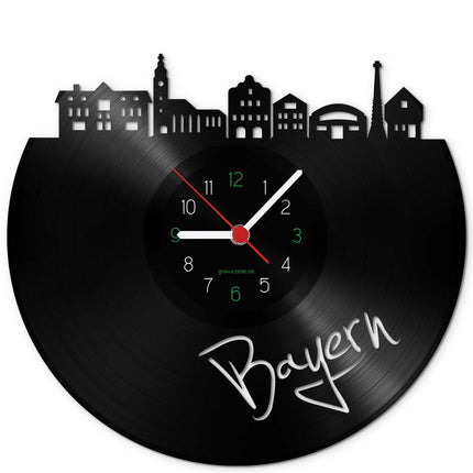 SEO. Wanduhr aus Vinyl Skyline Bayern - Linkreich
