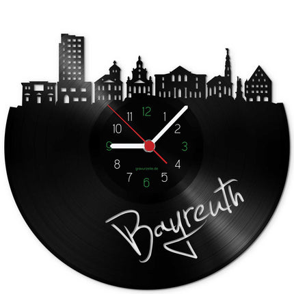 SEO. Wanduhr aus Vinyl Skyline Bayreuth - Linkreich
