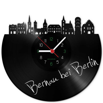 SEO. Wanduhr aus Vinyl Skyline Bernau bei Berlin - Linkreich