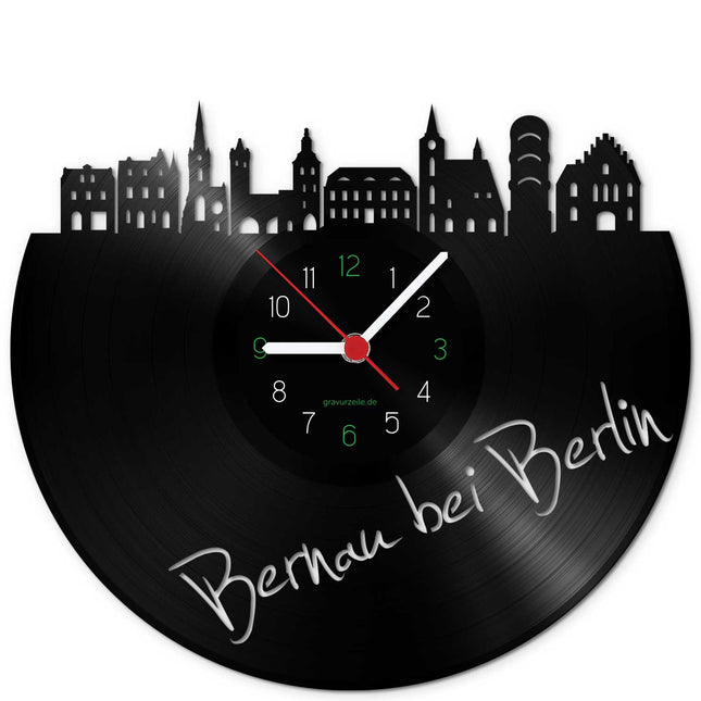 SEO. Wanduhr aus Vinyl Skyline Bernau bei Berlin - Linkreich