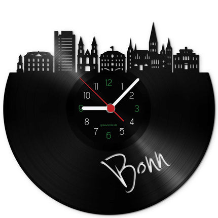 SEO. Wanduhr aus Vinyl Skyline Bonn - Linkreich