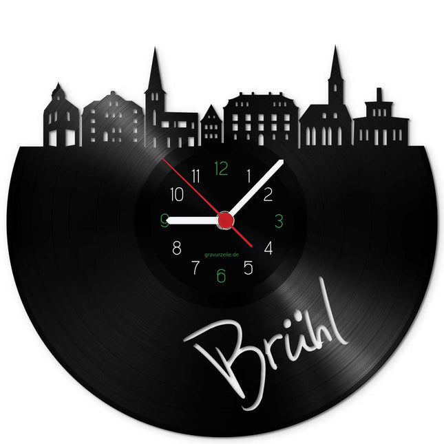 SEO. Wanduhr aus Vinyl Skyline Brühl - Linkreich