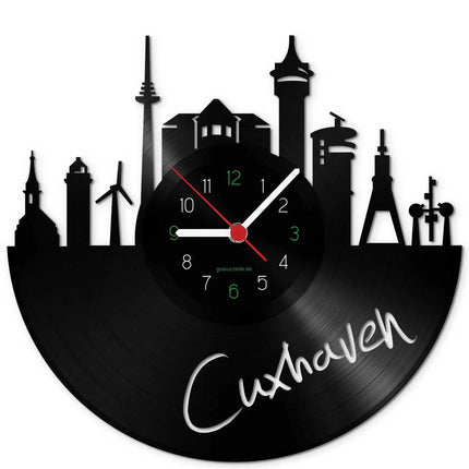 SEO. Wanduhr aus Vinyl Skyline Cuxhaven - Linkreich