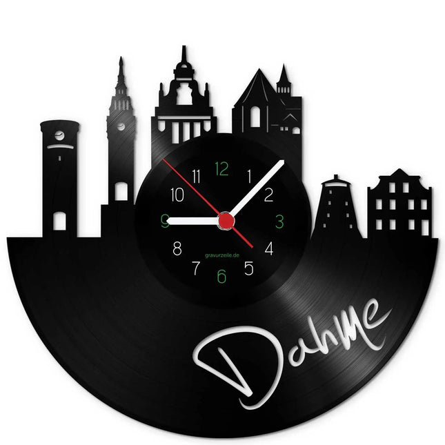 SEO. Wanduhr aus Vinyl Skyline Dahme/Mark - Linkreich