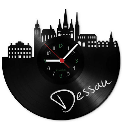 SEO. Wanduhr aus Vinyl Skyline Dessau - Linkreich
