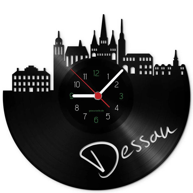 SEO. Wanduhr aus Vinyl Skyline Dessau - Linkreich