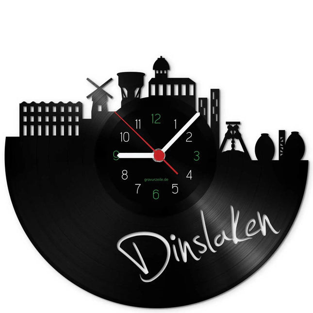 SEO. Wanduhr aus Vinyl Skyline Dinslaken - Linkreich