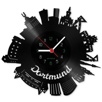 SEO. Wanduhr aus Vinyl Skyline Dortmund 2017 - Linkreich
