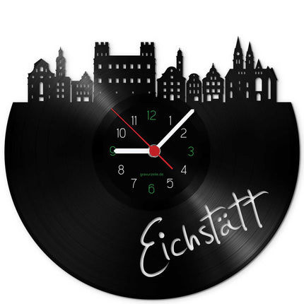 SEO. Wanduhr aus Vinyl Skyline Eichstätt - Linkreich