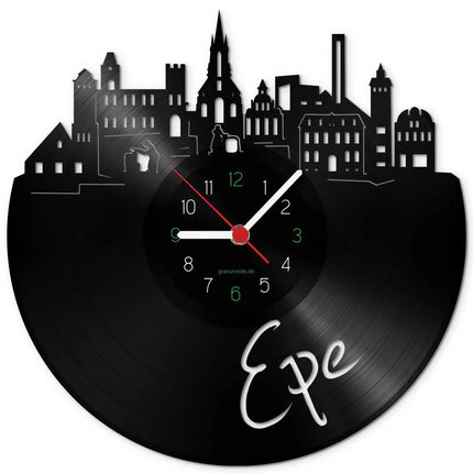 SEO. Wanduhr aus Vinyl Skyline Epe - Linkreich